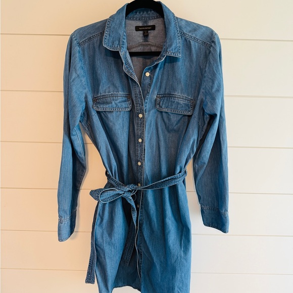 Banana Republic Button Up Shirt Dress, Size Large - Picture 3 of 8